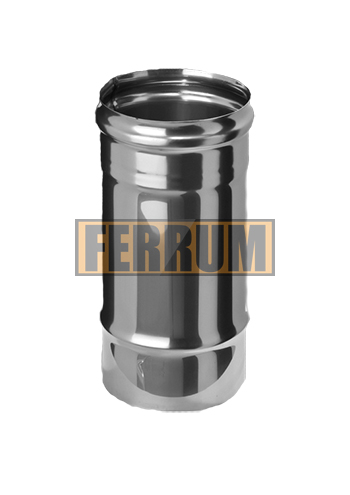 Труба-Дымоход (из нержавеющей стали 0,5 мм) ф 80 х0,25м Ferrum