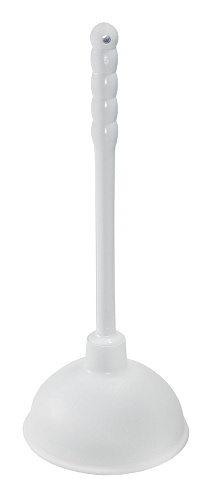 Вантуз белый Ø 172мм с пластиковой ручкой h=319 мм Супримпласт (1VN172R319_0202)